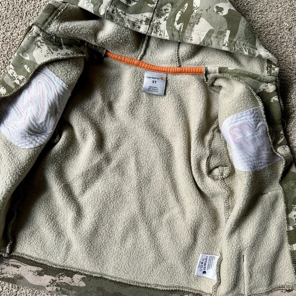 Carhartt Toddler Green Camo Hoodie - Picture 3 of 7